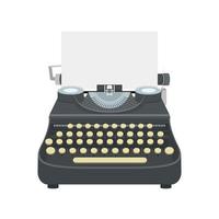 Old typewriter isolated  vector
