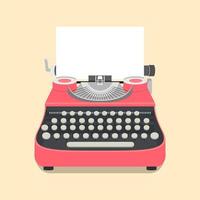 Old typewriter isolated  vector