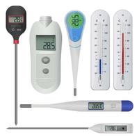 Electronic thermometer isolated on white background vector