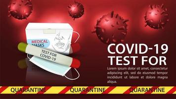 Coronavirus testing banner template vector