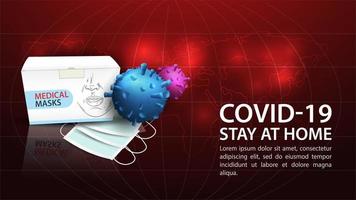 Coronavirus medical banner template vector