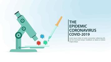 Science lab and coronavirus pandemic banner vector