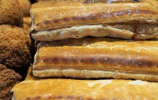 Fresh breads in a bakery photo