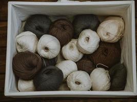 White box of yarn photo