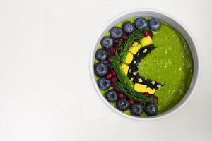 batido de frutas con arándanos foto