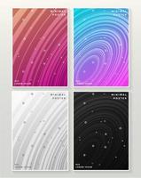 Abstract colorful minimal circular pattern covers vector