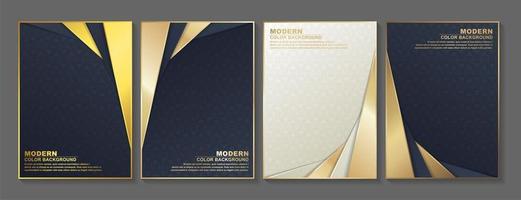 Geometric Pattern and Angled Gold Layers Covers