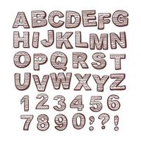 Alphabet Folk Style Pattern vector