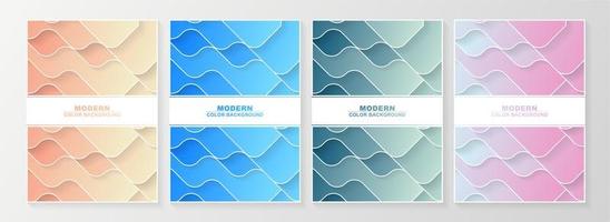 Pastel wavy layer minimal covers vector