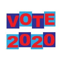 VOTE blue red graphic typography vector