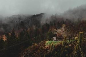 Countryside hill during autumn photo