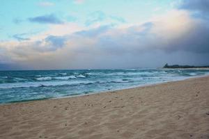 Sunset on a beach photo