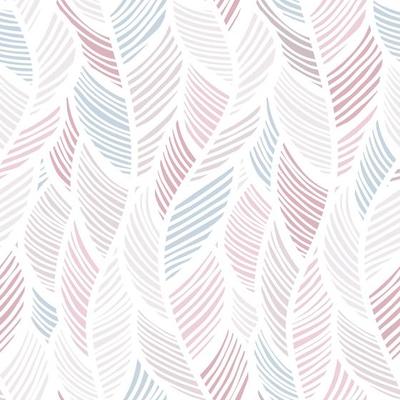 Abstract Wave Pastel Feather Pattern