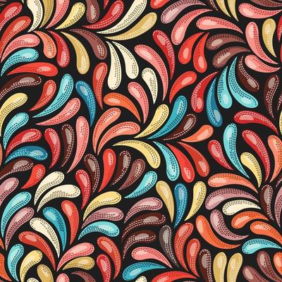 Abstract Colorful Drop Shape Pattern