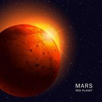 Mars Red Planet Poster vector