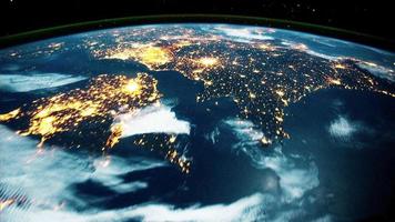 Blick auf die Erde aus dem Weltraum 4k