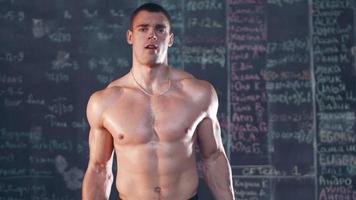 Weightlifter in gym video