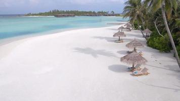 Flygfoto över vackra Maldiverna öar video