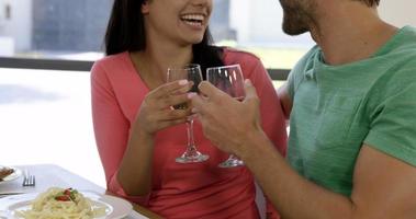 Couple are toasting together video