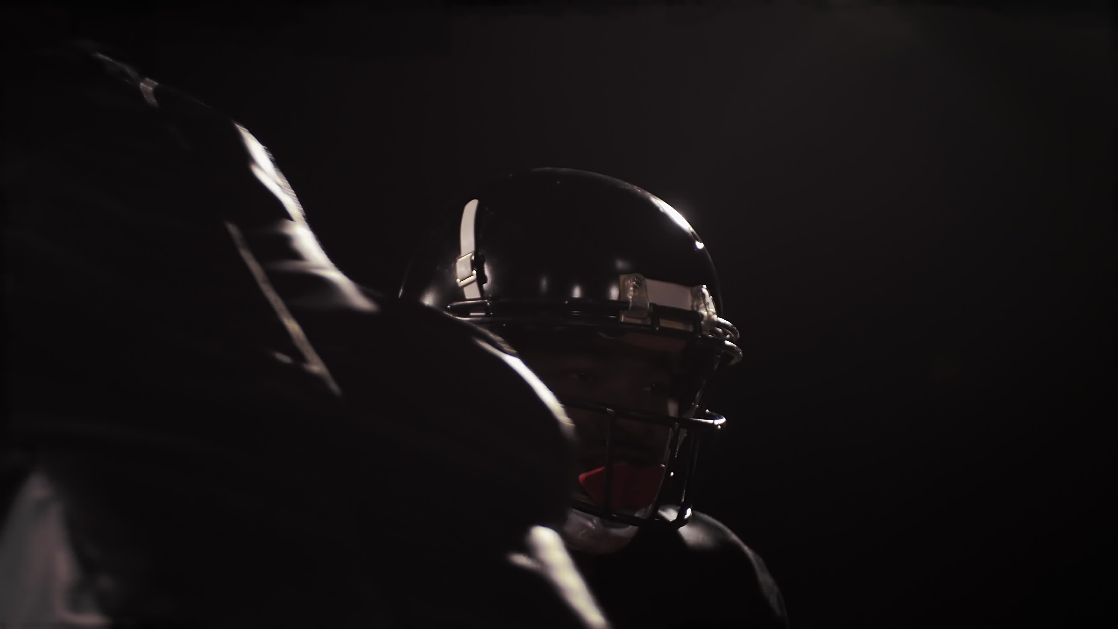 Close Up Of A Football Player Hitting A Row Of Sleds Stock Video At Vecteezy
