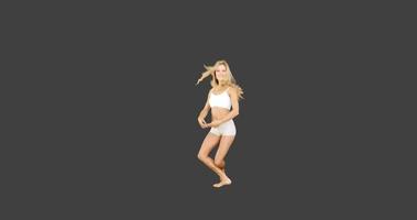 Pretty blonde doing ballet dancing video