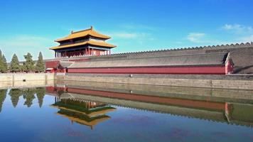 Torre d'angolo nel palazzo imperiale di Pechino, Cina video