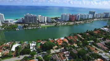 Aerial video of Indian Creek Miami Beach