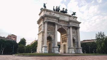 Classical Arch and People in a square video