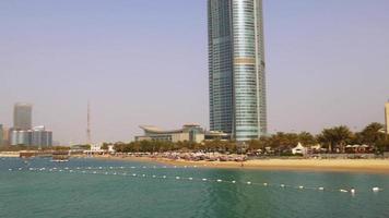 VAE Abu Dhabi Tag Ligh Bay Panorama 4k video