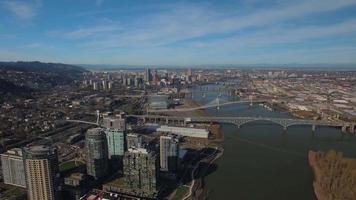 Aerial Oregon Portland South Waterfront video