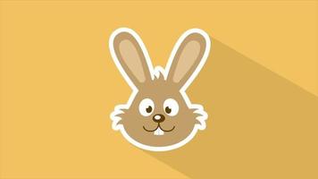 animazione video di coniglio felice