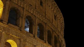 Colosseum at night in Rome Italy video