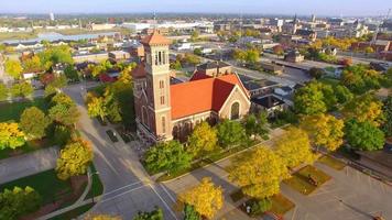 Breathtaking Aerial Tour Fly-Around; Twin Steeple Church Cathedral
