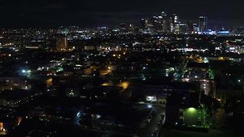 LA CITY NIGHT AERIAL VIEW video