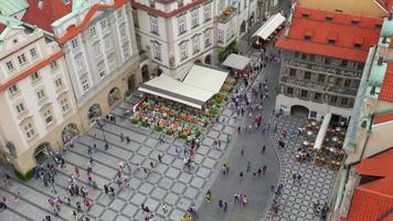 praça da cidade velha de praga república checa video