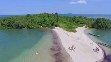 Aerial View of Beautiful Deserted Tropical Island video