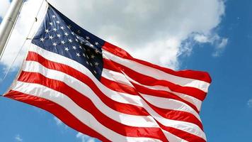 agitando bandeira americana 4k video