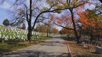 arlington cemetery during the fall