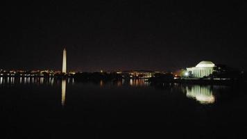 video skott i Washington DC av obelisk nattliv