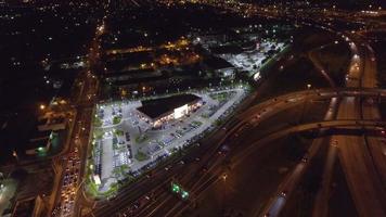 Aerial video of the Golden Glades highway interchange in North Miami