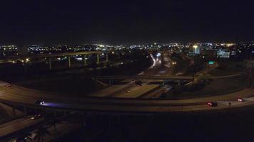 Aerial video of the Golden Glades highway interchange in North Miami