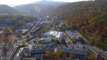 Video de drones aéreos Gatlinburg, Tennessee, EE.