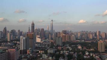 shanghai stadszicht, 4k, getimede opnamen, nachtzicht video