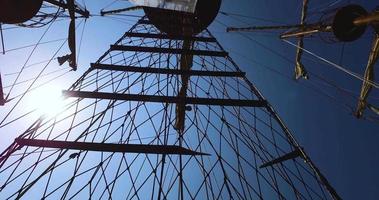 Ships rigging and mast