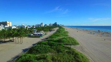 Aerial video of Miami Beach dunes