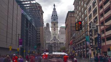 hyperlapse van het stadhuis van Philadelphia