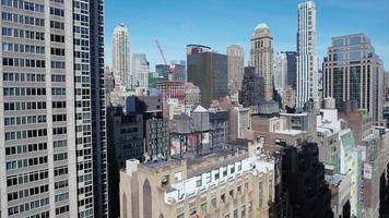 Aerial Of NYC In Midtown Flying Towards Upper Eastside video