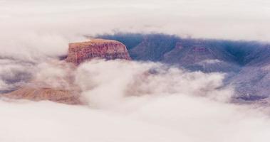time-lapse het Grand Canyon National Park in wolken