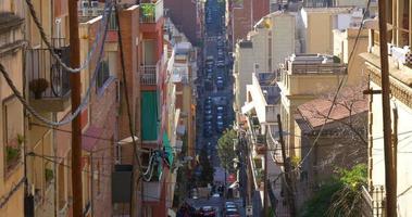 barcelona dagtid hill city road life 4k spanien