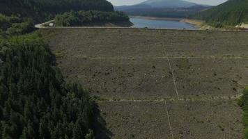 4K Aerial Shot Of Oasa Dam And Oasa Lake video